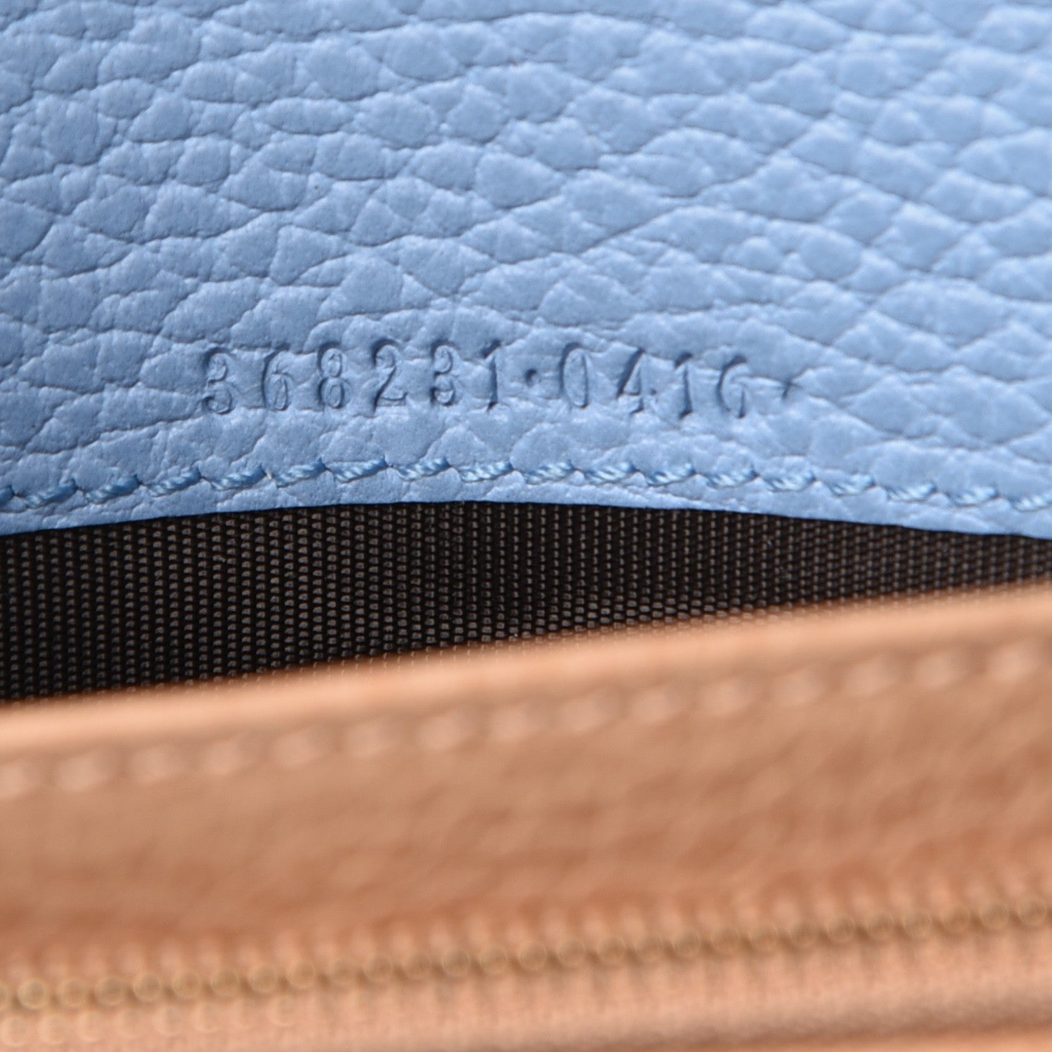 Gucci Dollar Calfskin Mini Swing Wallet Bag Camelia Mineral Blue 8 of 10