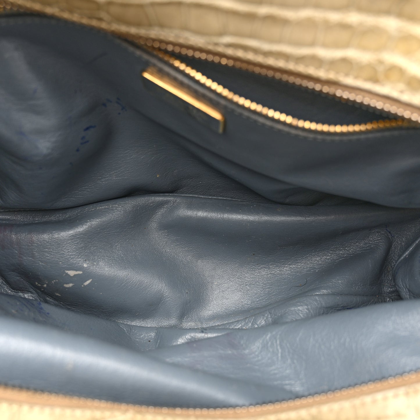 Crocodile Bauletto Bag Blue
