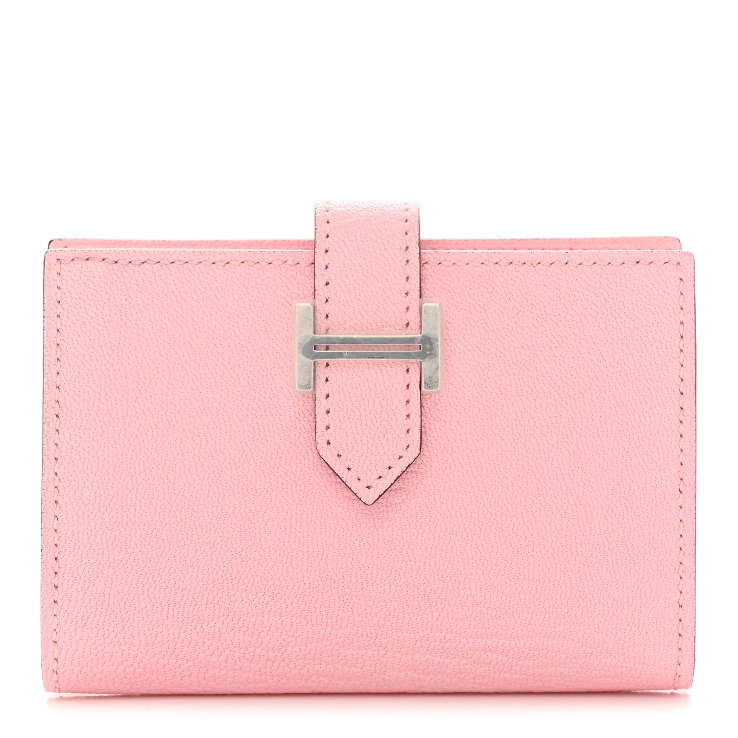 Chevre Mysore Bearn Card Holder Wallet Rose Sakura