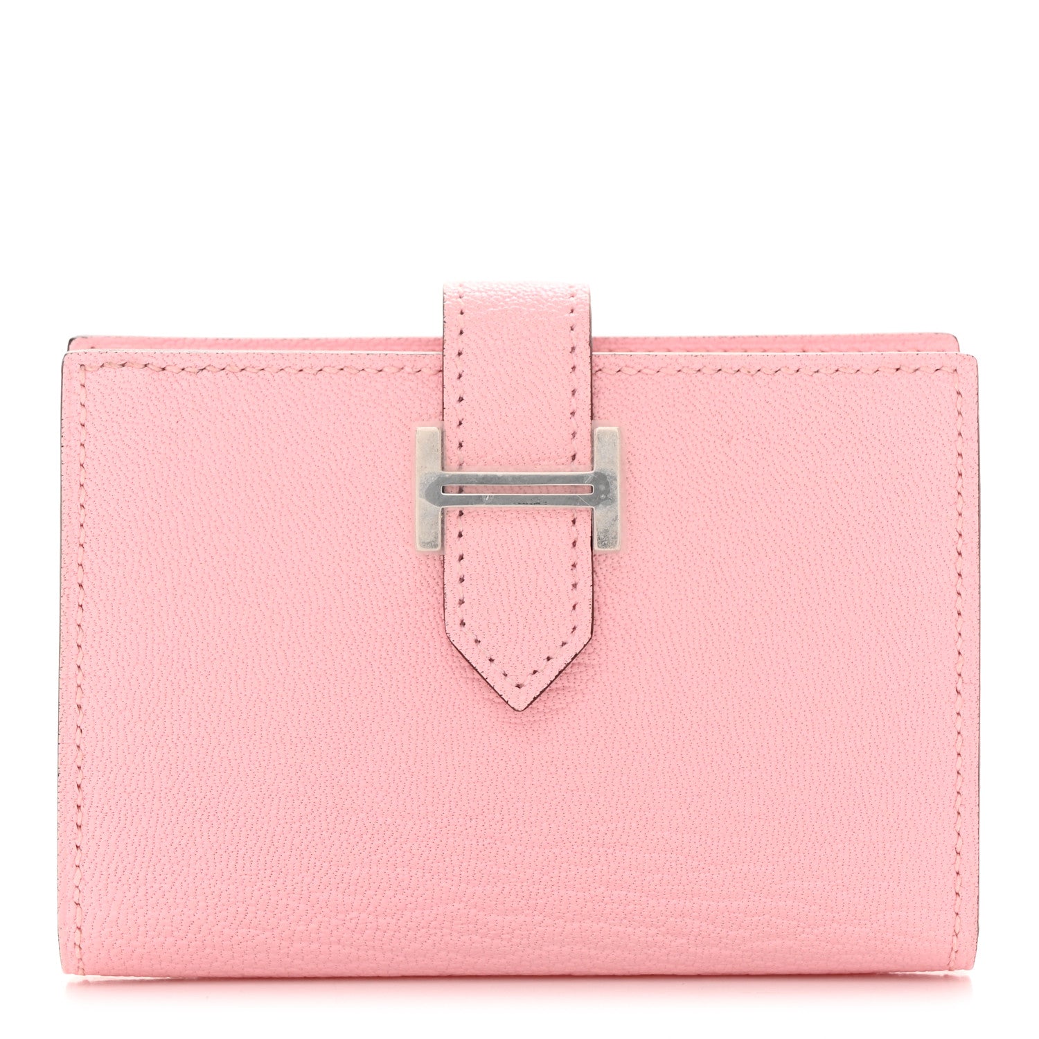 Hermes Chevre Mysore Bearn Card Holder Wallet Rose Sakura 1 of 8
