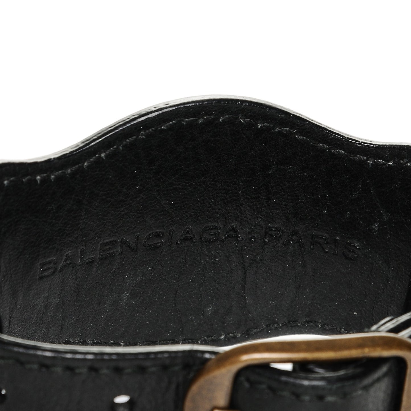 Agneau Arena Classic Hardware Bracelet S Black