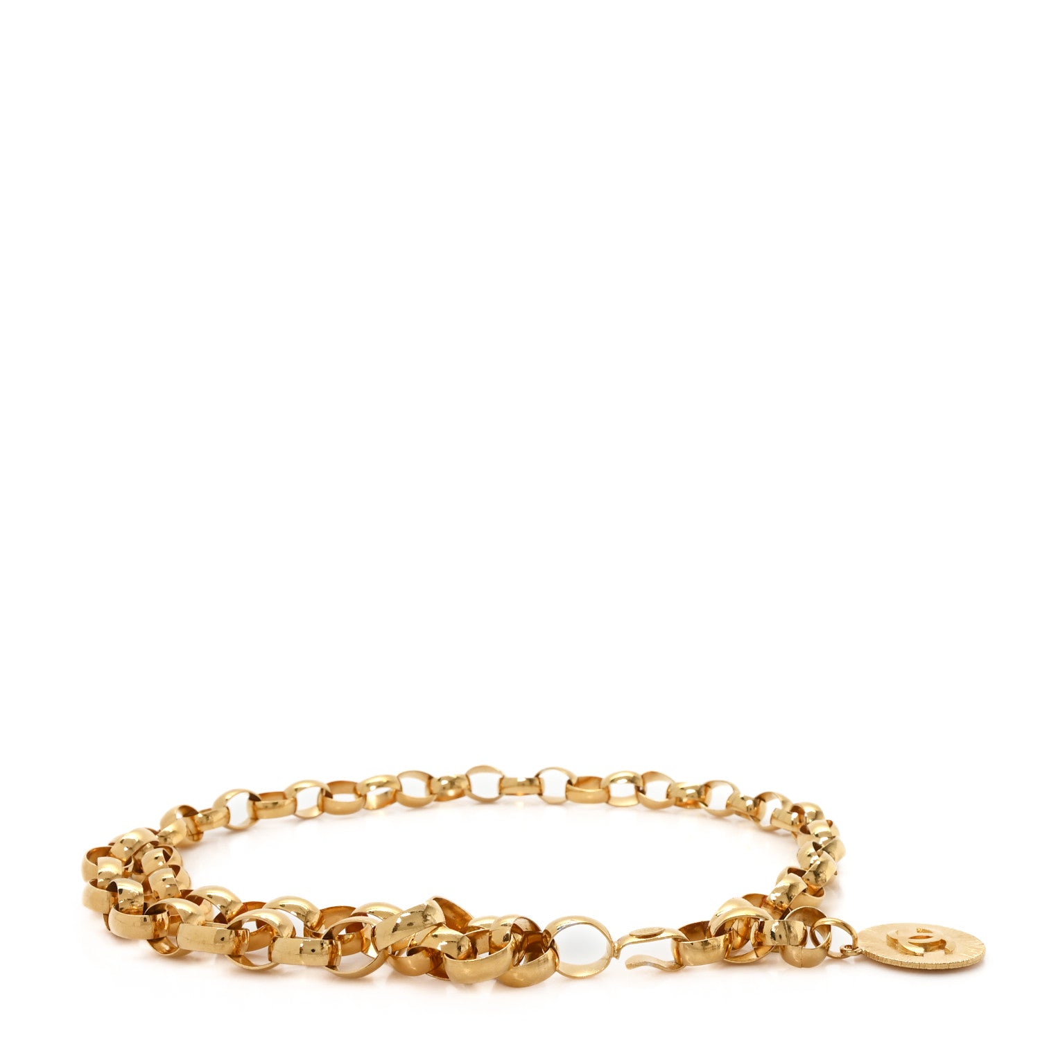 Chanel Metal Chain CC Medallion Belt Gold 1 of 3
