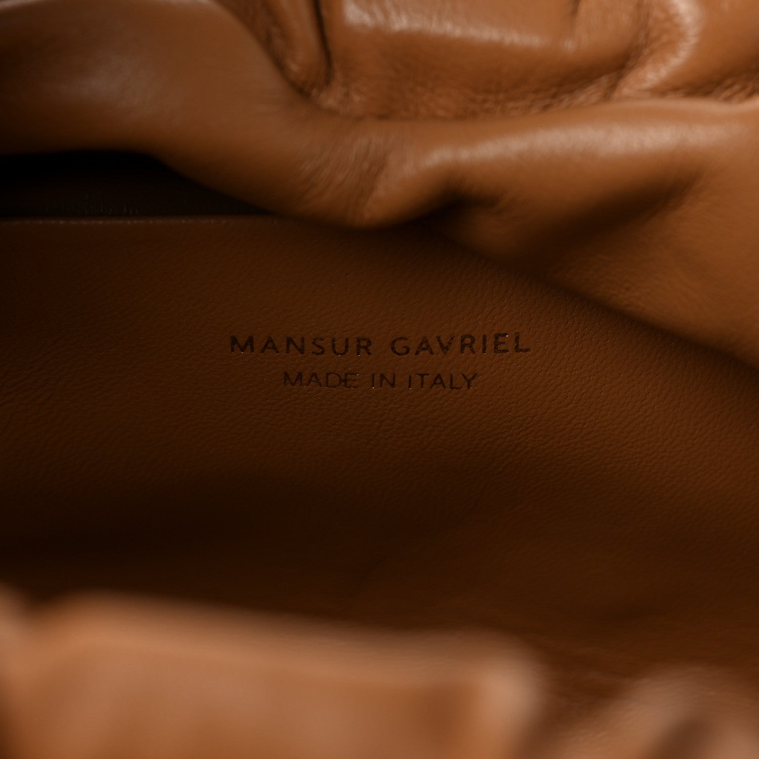 Mansur Gavriel Lambskin Cloud Clutch Caramel 6 of 8