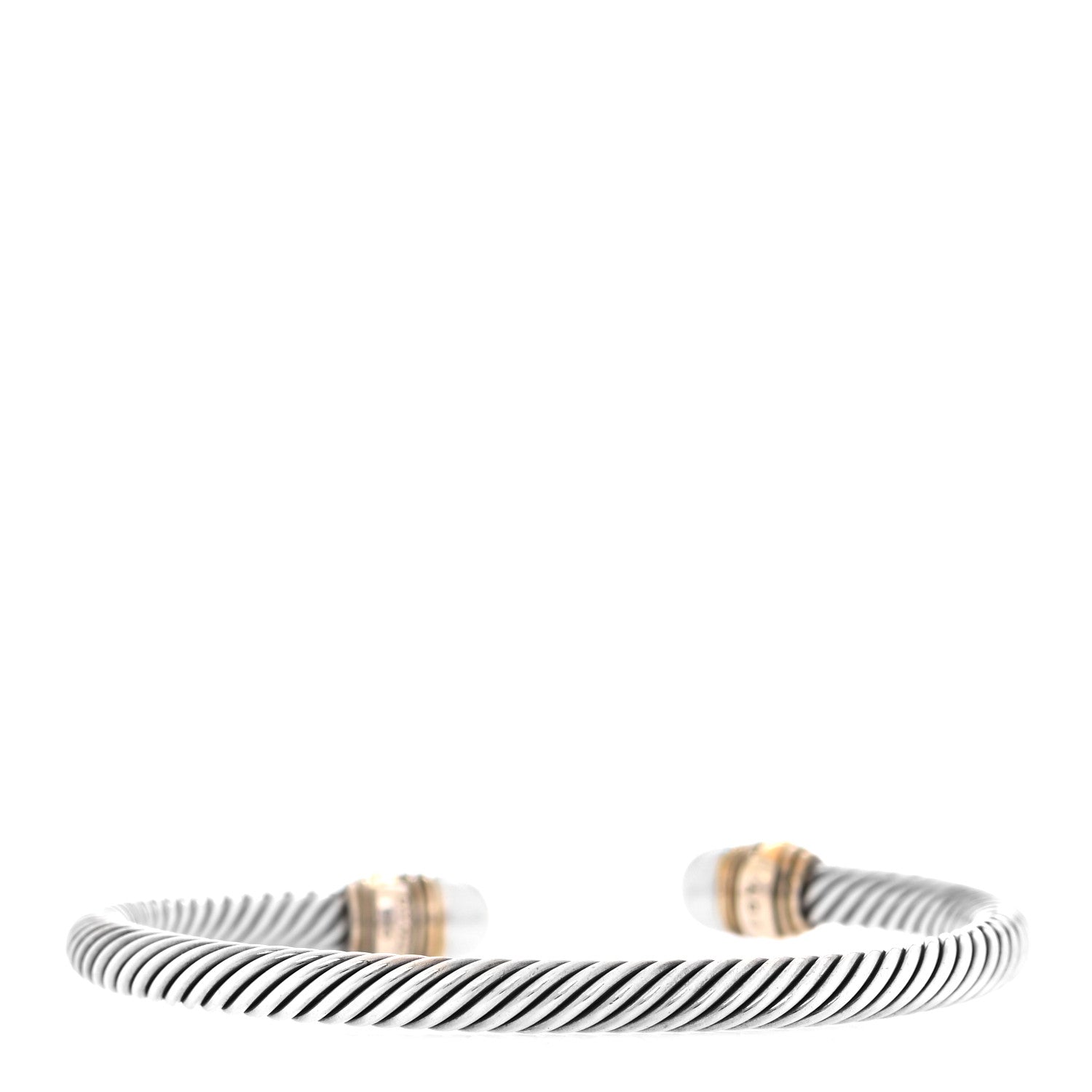 David Yurman Sterling Silver 14K Yellow Gold Pearl 5mm Cable Collectibles Bracelet 3 of 5