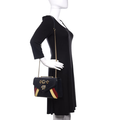 Gucci Vitello Palmellato Lux Crystal Medium Rajah Shoulder Bag Blue Romantic Cerise Butter Multicolor 2 of 11