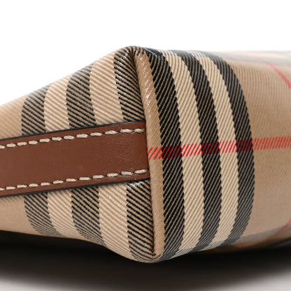 Burberry Vintage Check Gabardine Clutch Archive Beige Tan 7 of 8