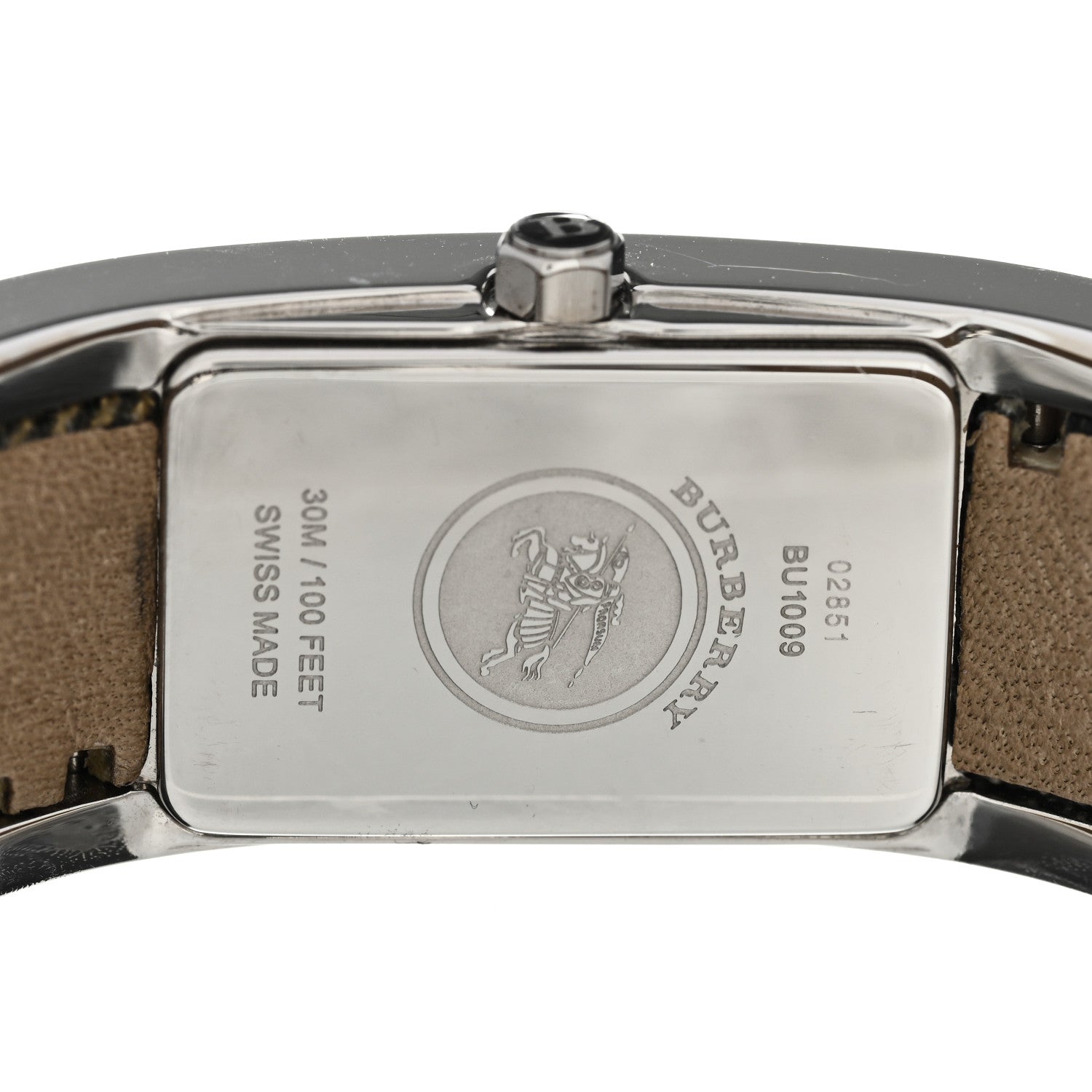 Burberry Stainless Steel Calfskin 18mm Heritage Nova Check Quartz Watch Black BU1009 3 of 4