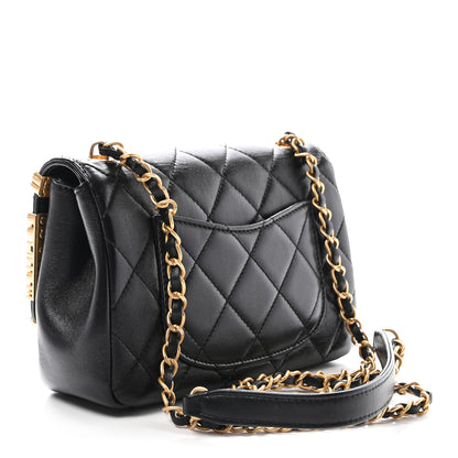 Chanel Lambskin Enamel Strass Quilted Mini Paris Monaco Flap Black 3 of 10