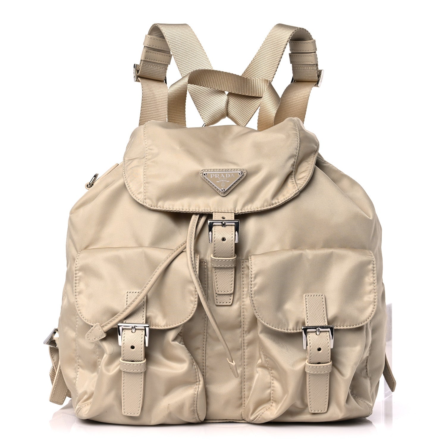 Prada Nylon Saffiano Medium Backpack Deserto 1 of 10