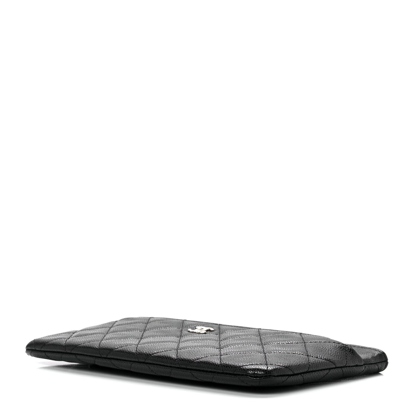Caviar Quilted Double Zip Cosmetic Case Black