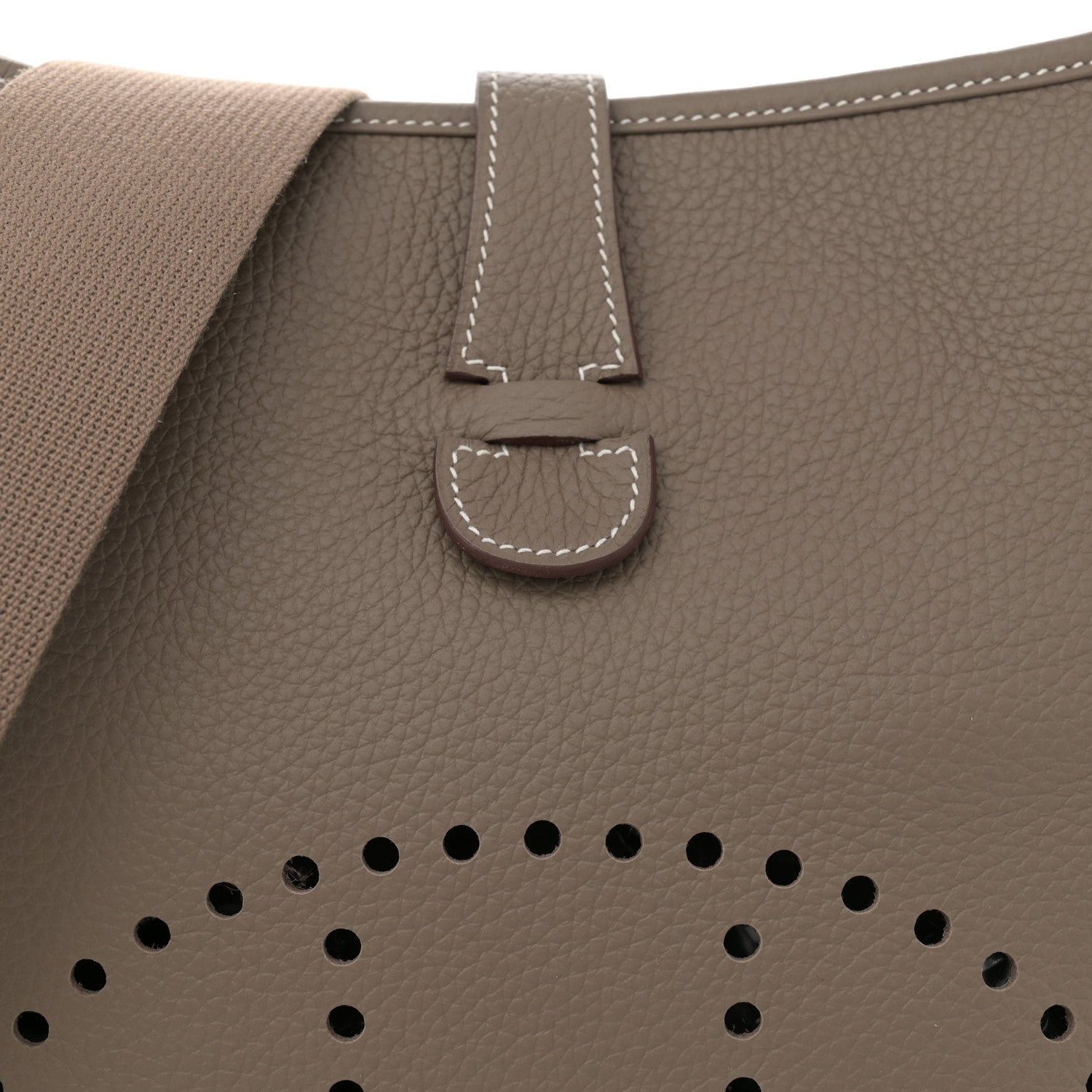 Hermes Taurillon Clemence Evelyne III GM Etoupe 8 of 10