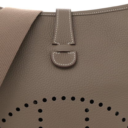 Hermes Taurillon Clemence Evelyne III GM Etoupe 8 of 10