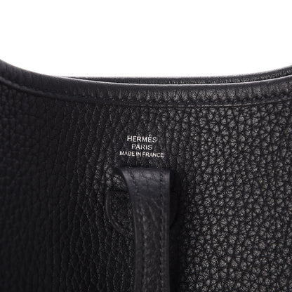 Hermes Taurillon Clemence Evelyne TPM Black 6 of 8