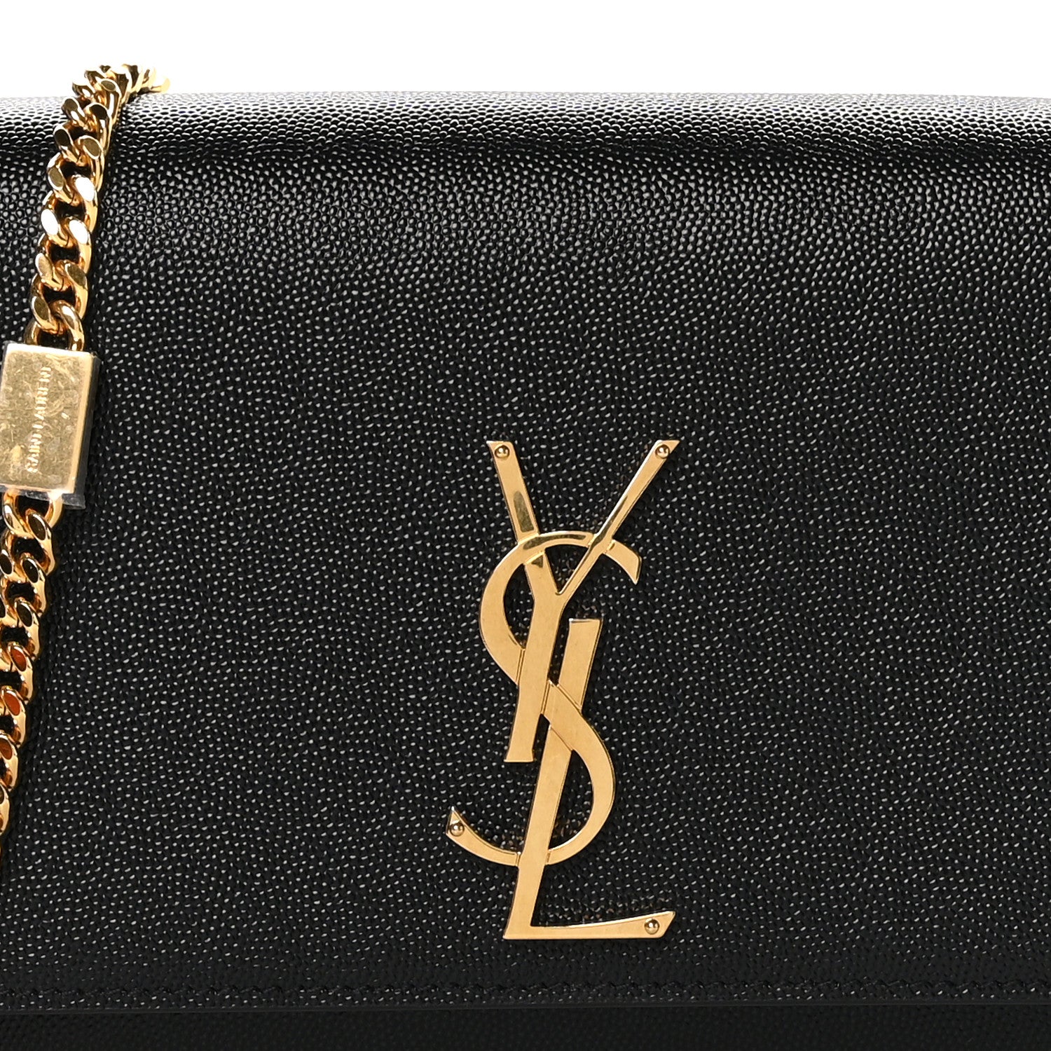 Saint Laurent Grain De Poudre Medium Classic Monogram Kate Satchel Black 8 of 10