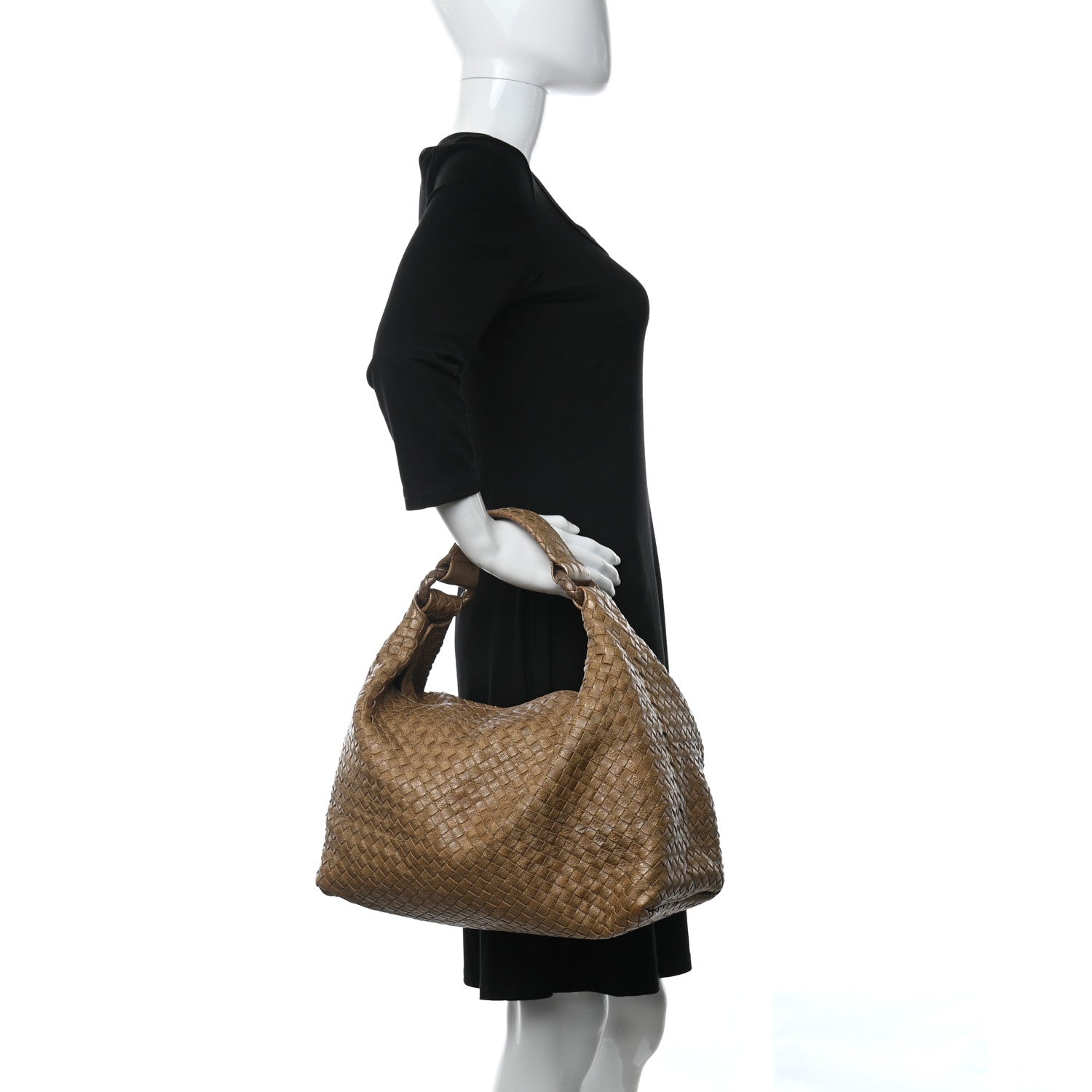 Bottega Veneta Chevre Intrecciato Sloane Hobo Ottone 2 of 9