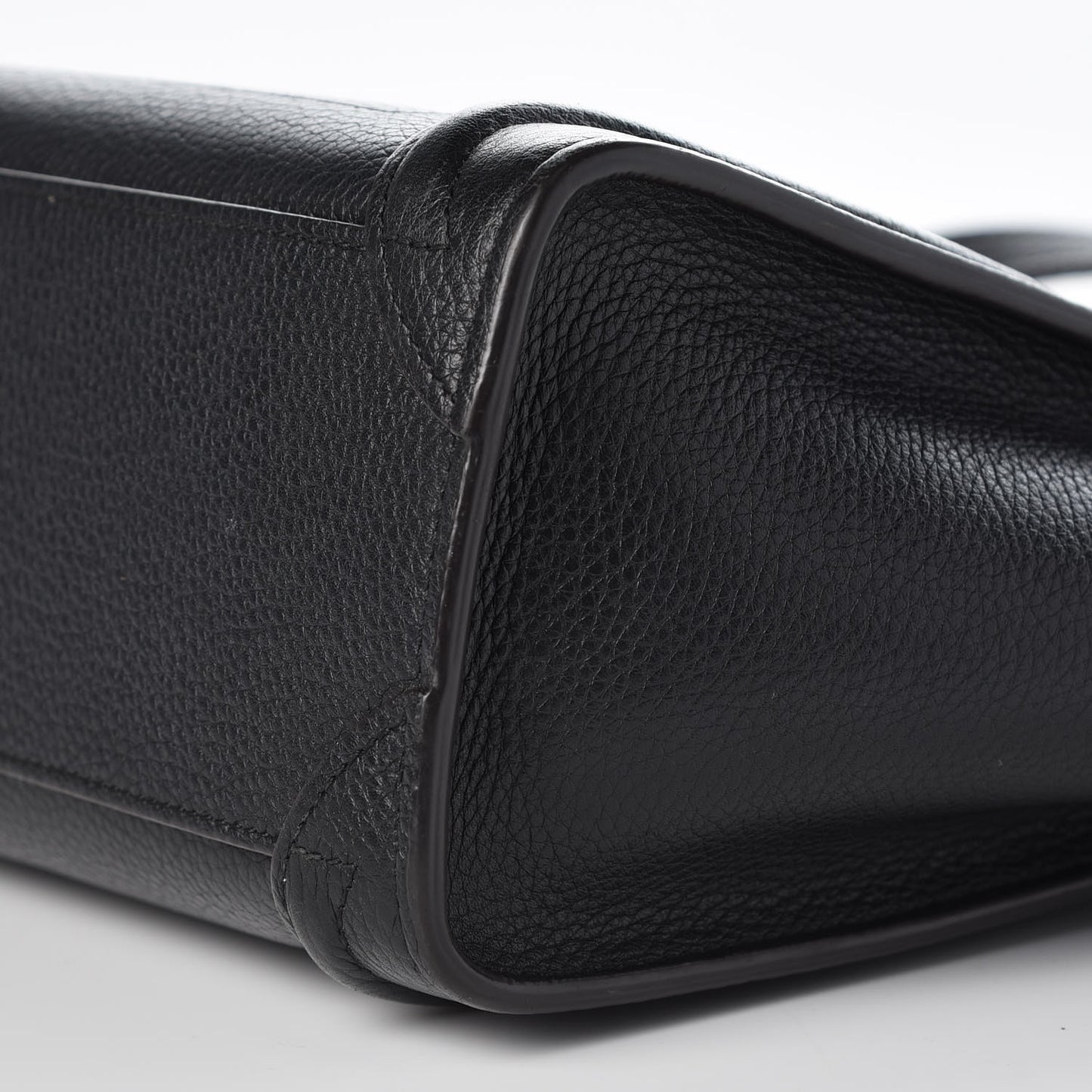 Drummed Calfskin Nano Luggage Black