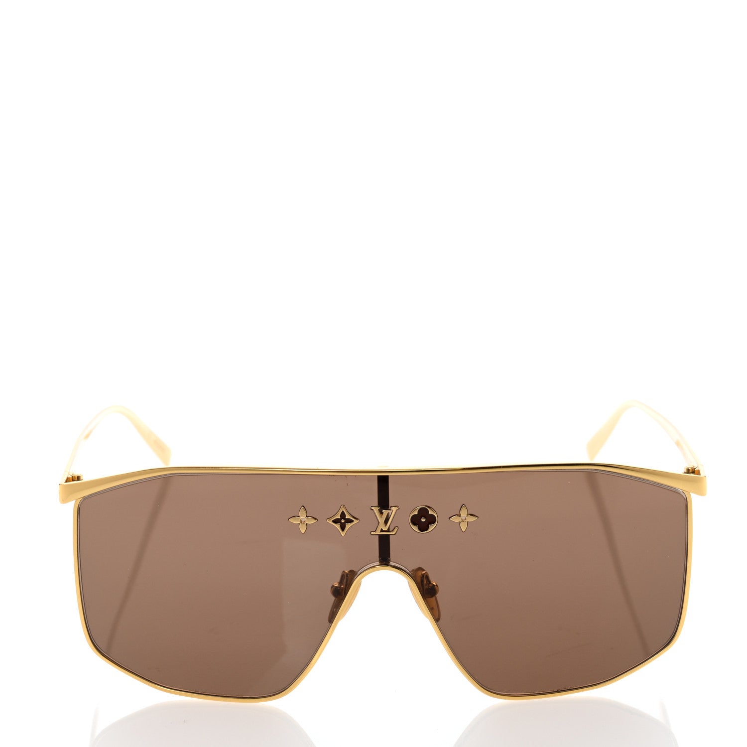 Louis Vuitton Metal LV Golden Mask Sunglasses Z1717U Gold 1206930