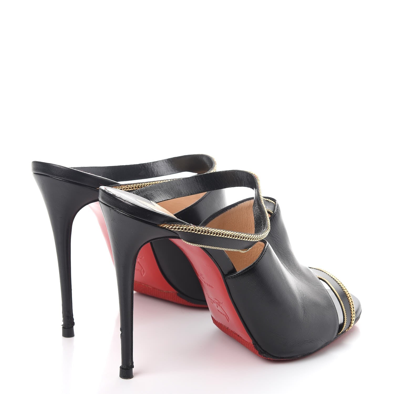 Christian Louboutin Shiny Calfskin Akenana Mule Pumps 39 Black 4 of 12
