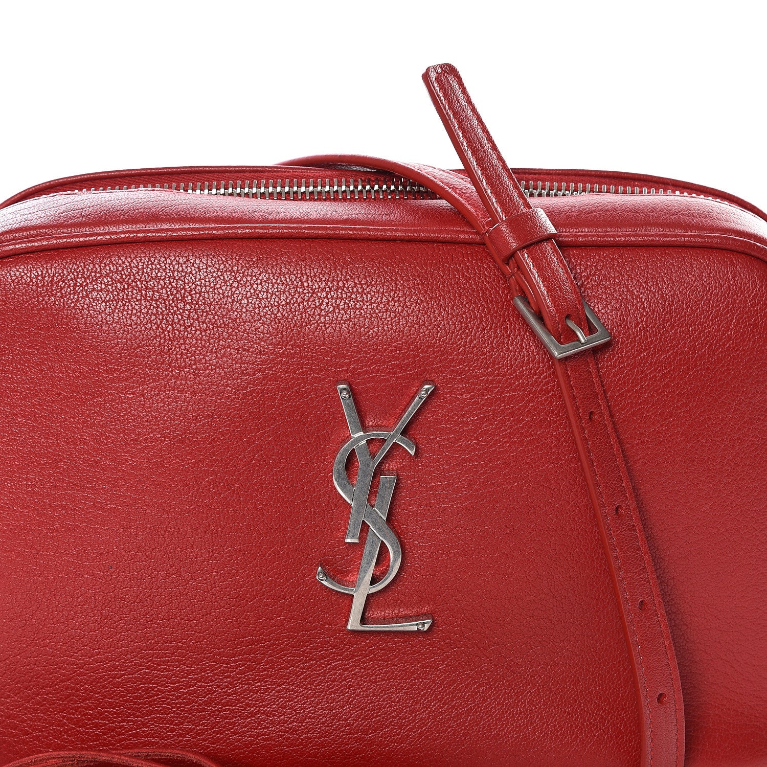 Saint Laurent Lambskin Monogram Lou Camera Bag Eros Red 9 of 9