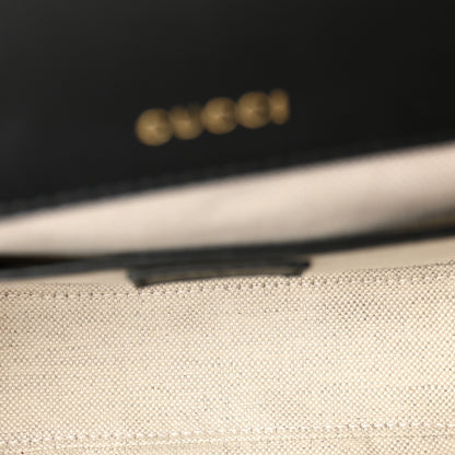 Gucci GG Supreme Monogram Horsebit 1955 Soft Small Shoulder Bag Beige Black 5 of 9