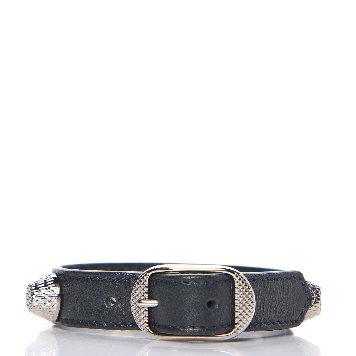 Balenciaga Agneau Giant 12 Silver Hardware Stud M Bracelet Dark Night 3 of 7