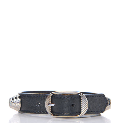 Balenciaga Agneau Giant 12 Silver Hardware Stud M Bracelet Dark Night 3 of 7