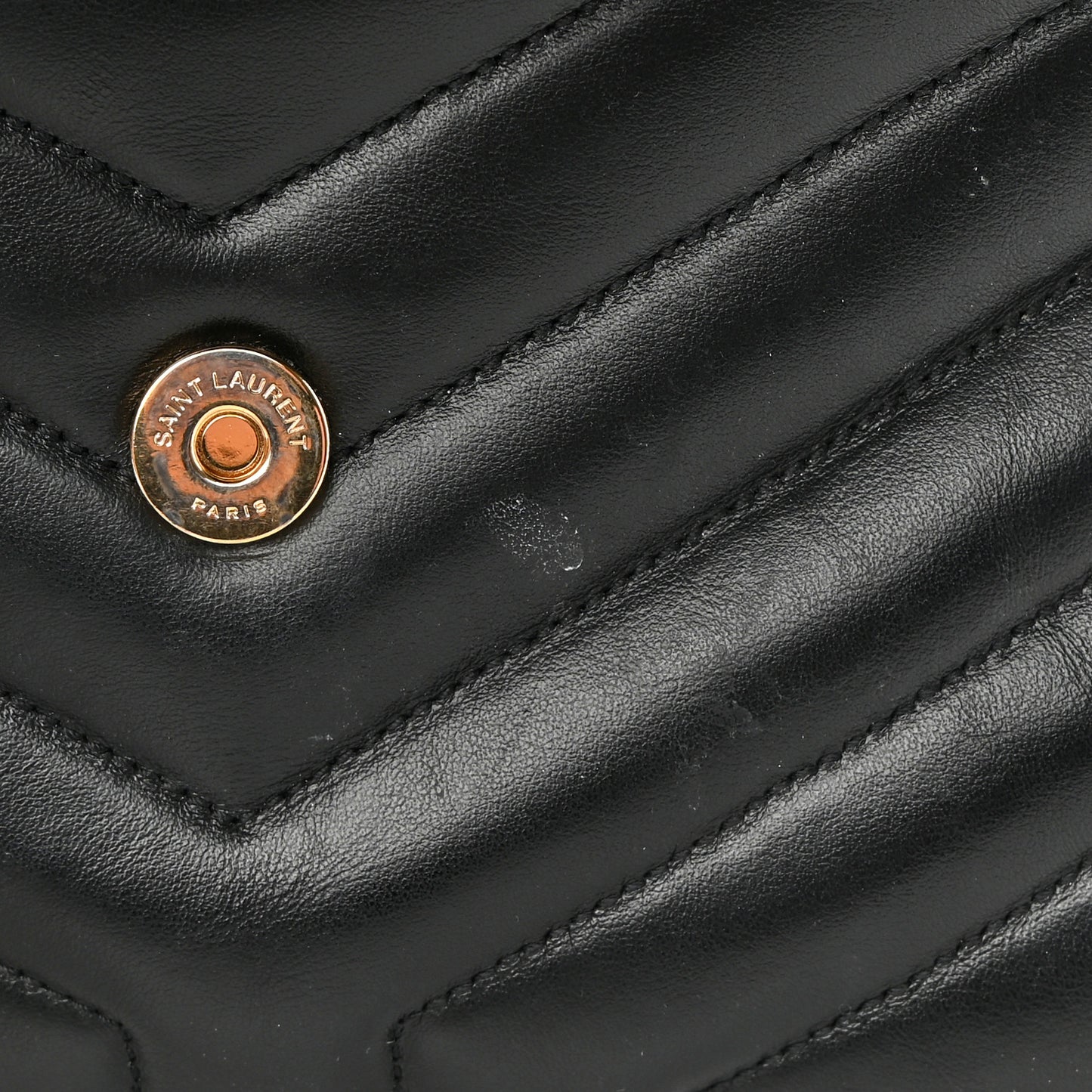 Calfskin Y Quilted Monogram Medium Loulou Chain Satchel Black