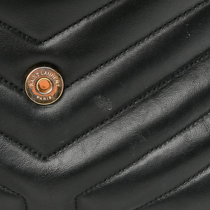 Saint Laurent Calfskin Y Quilted Monogram Medium Loulou Chain Satchel Black 11 of 16