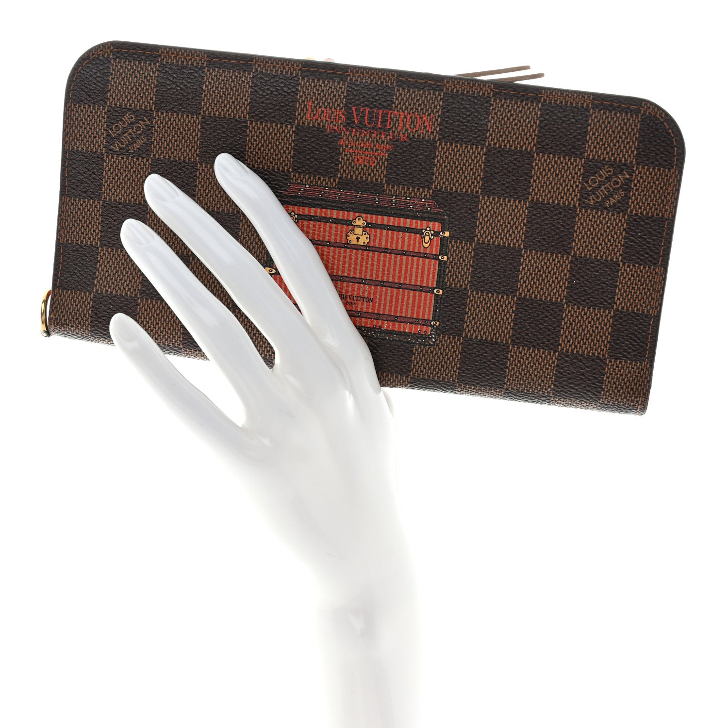 Louis Vuitton Damier Ebene Trunks and Locks Insolite Wallet 2 of 12