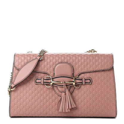 Gucci Microguccissima Medium Emily Chain Shoulder Bag Soft Pink 1 of 11