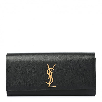 Saint Laurent Grain De Poudre Monogram Cassandre Clutch Black 1 of 7