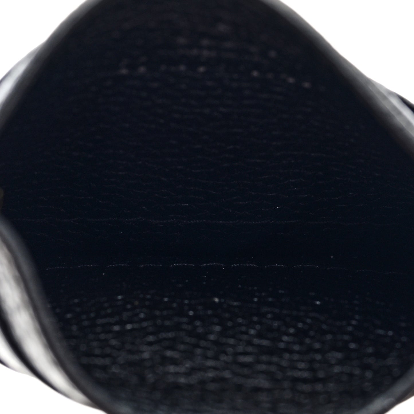 Grainy Calfskin Zumi Card Holder Black
