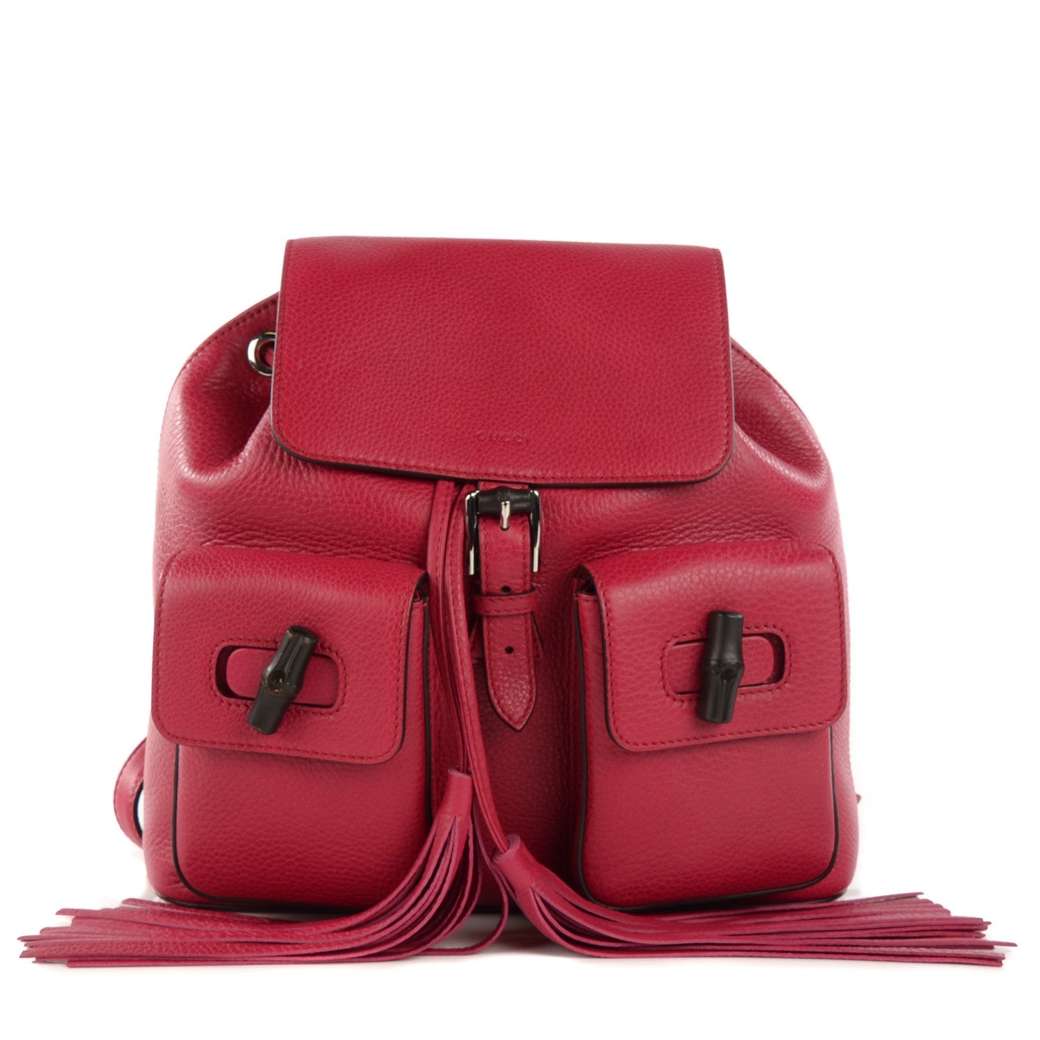 Gucci Cellarius Calfskin Medium Bamboo Backpack Petunia 1 of 7