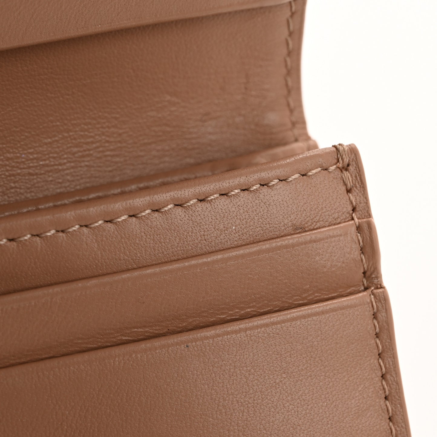 Patent Cannage Mini Lady Dior Wallet Beige