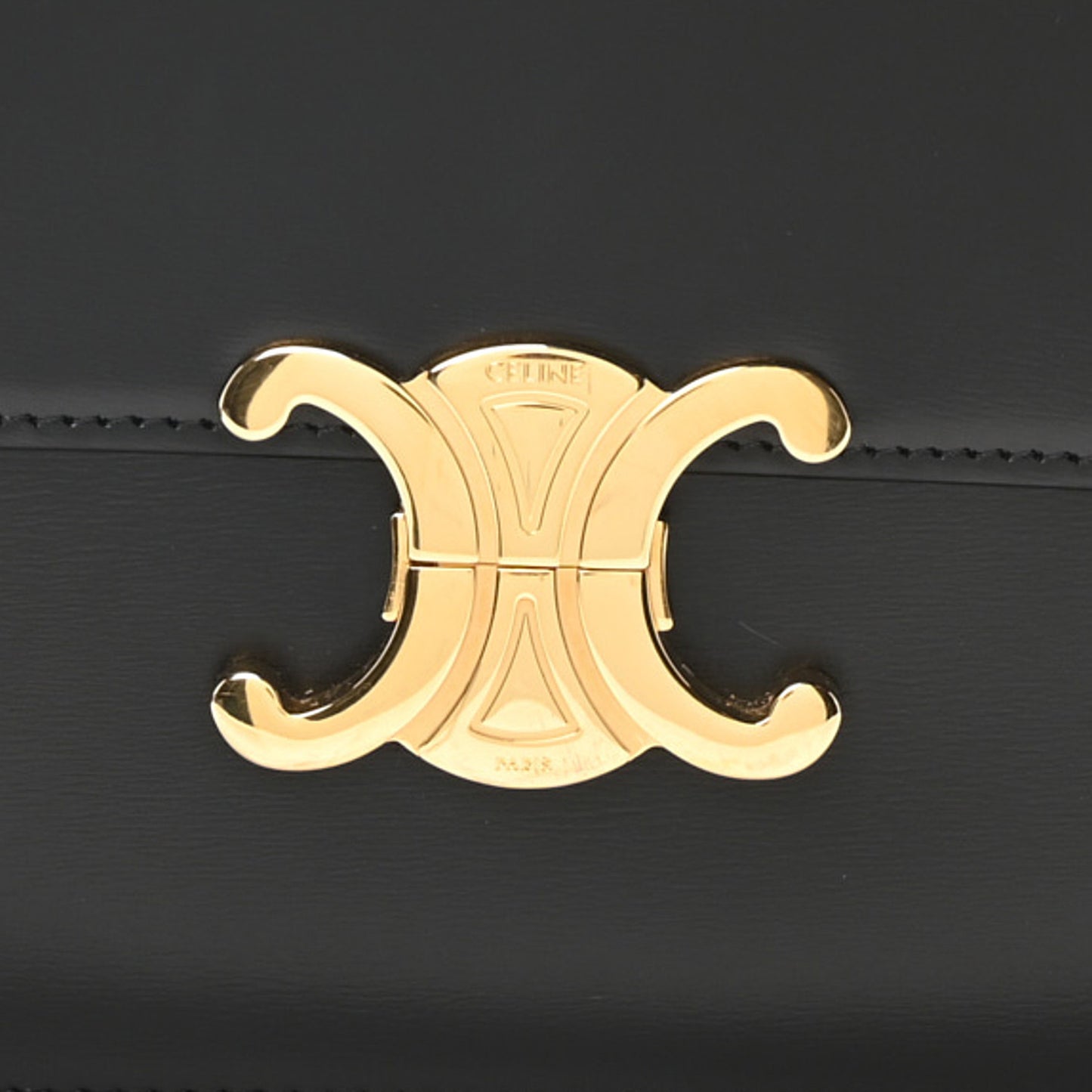 Shiny Calfskin Medium Triomphe Black