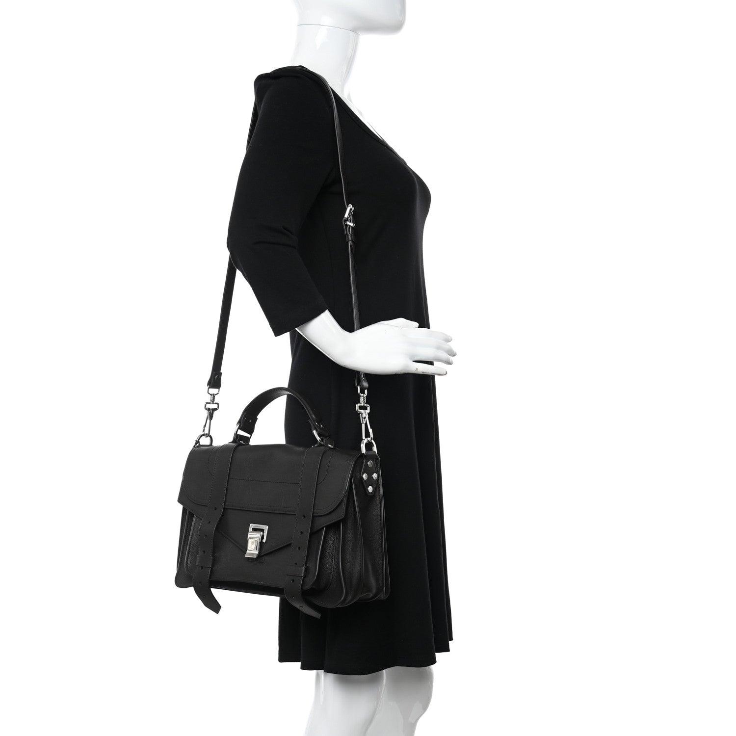 Proenza Schouler Lambskin Medium PS1 Satchel Dark Espresso 2 of 16
