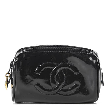Chanel Patent Timeless CC Cosmetic Pouch Black 1 of 5