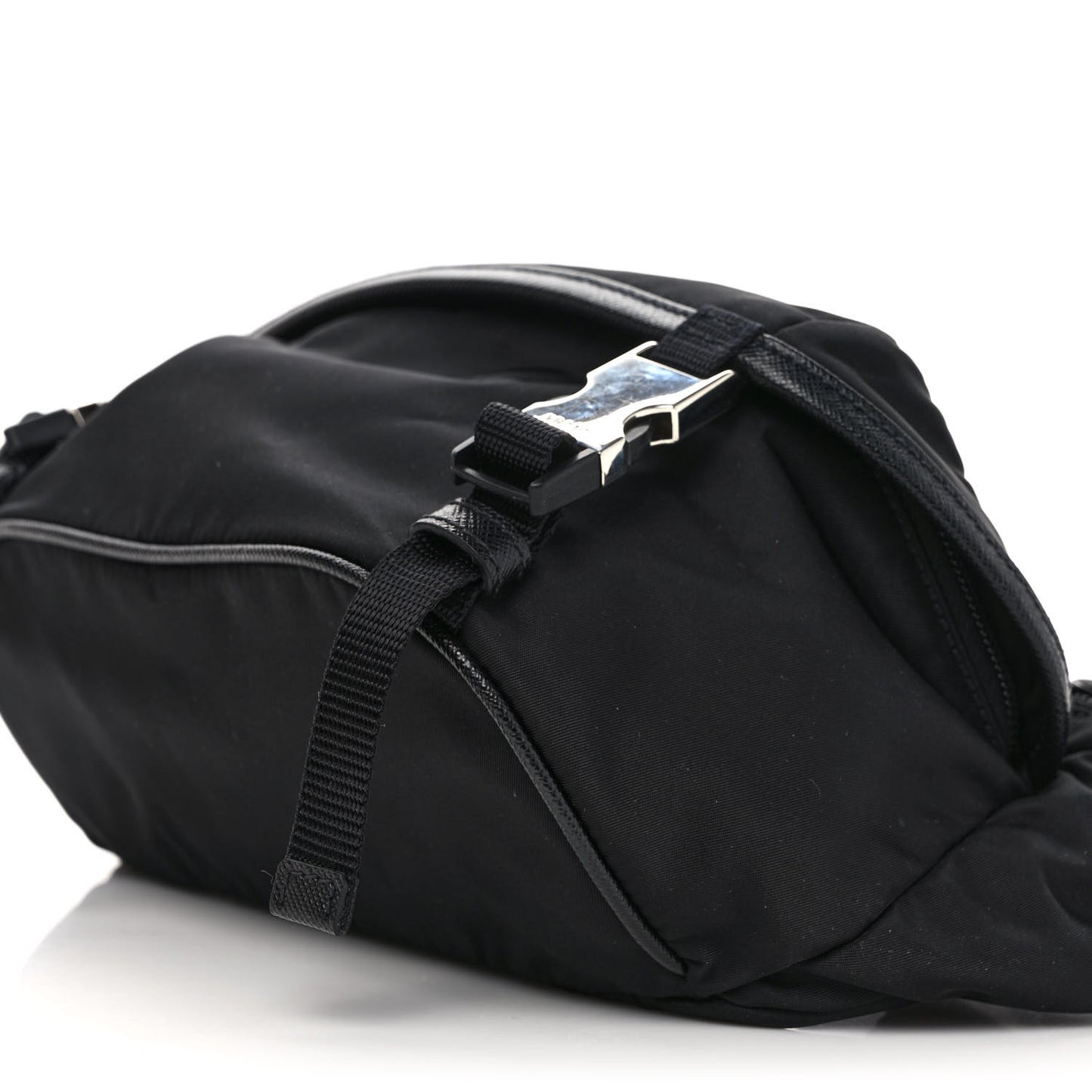 Re-Nylon Saffiano Sling Bag Black