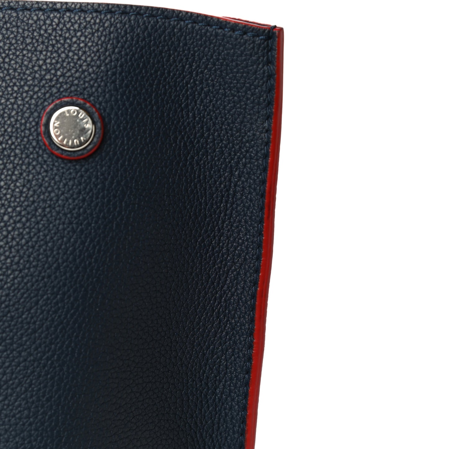 Calfskin Lockme Go Tote Marine Rouge