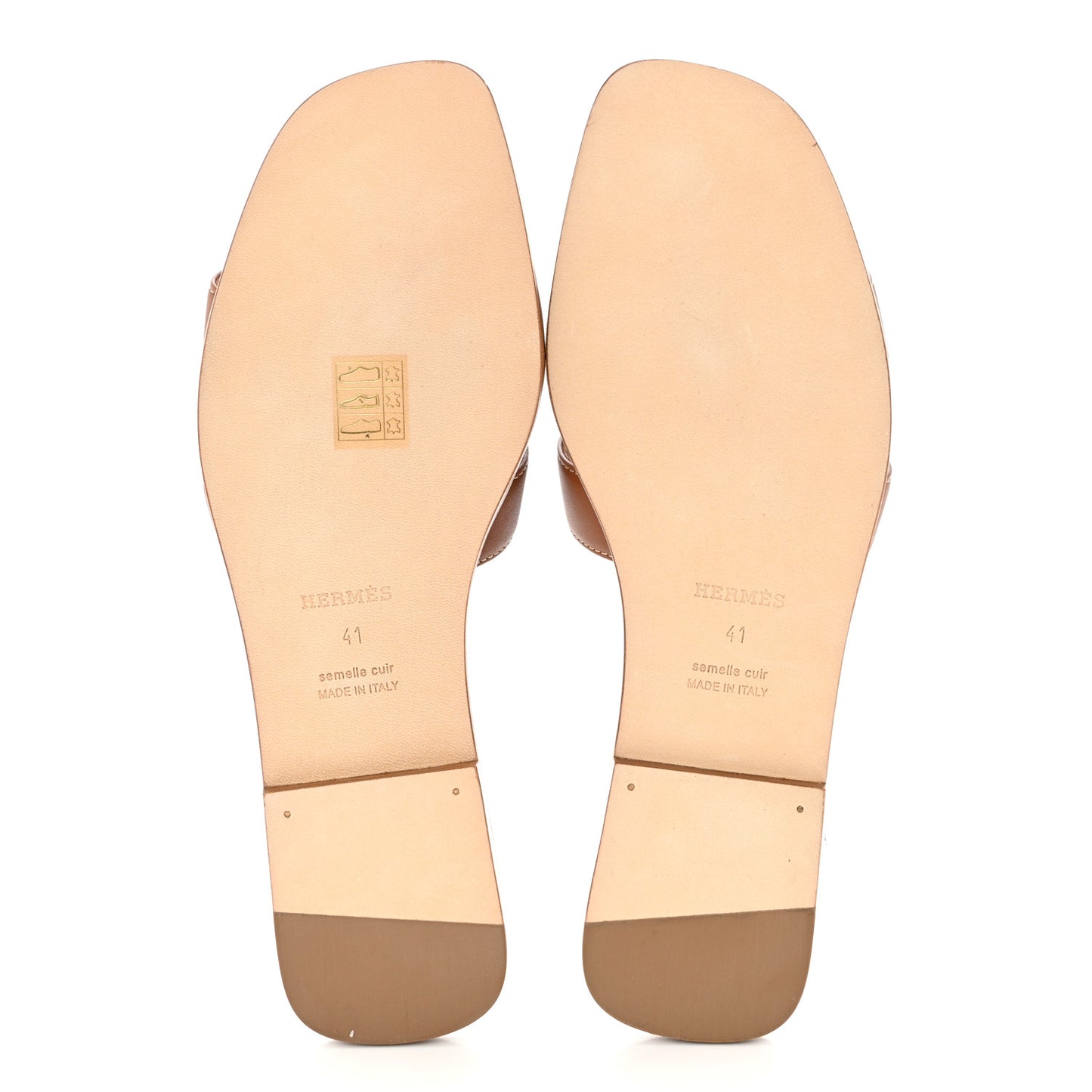 Box Calfskin Oran Sandals 41 Gold
