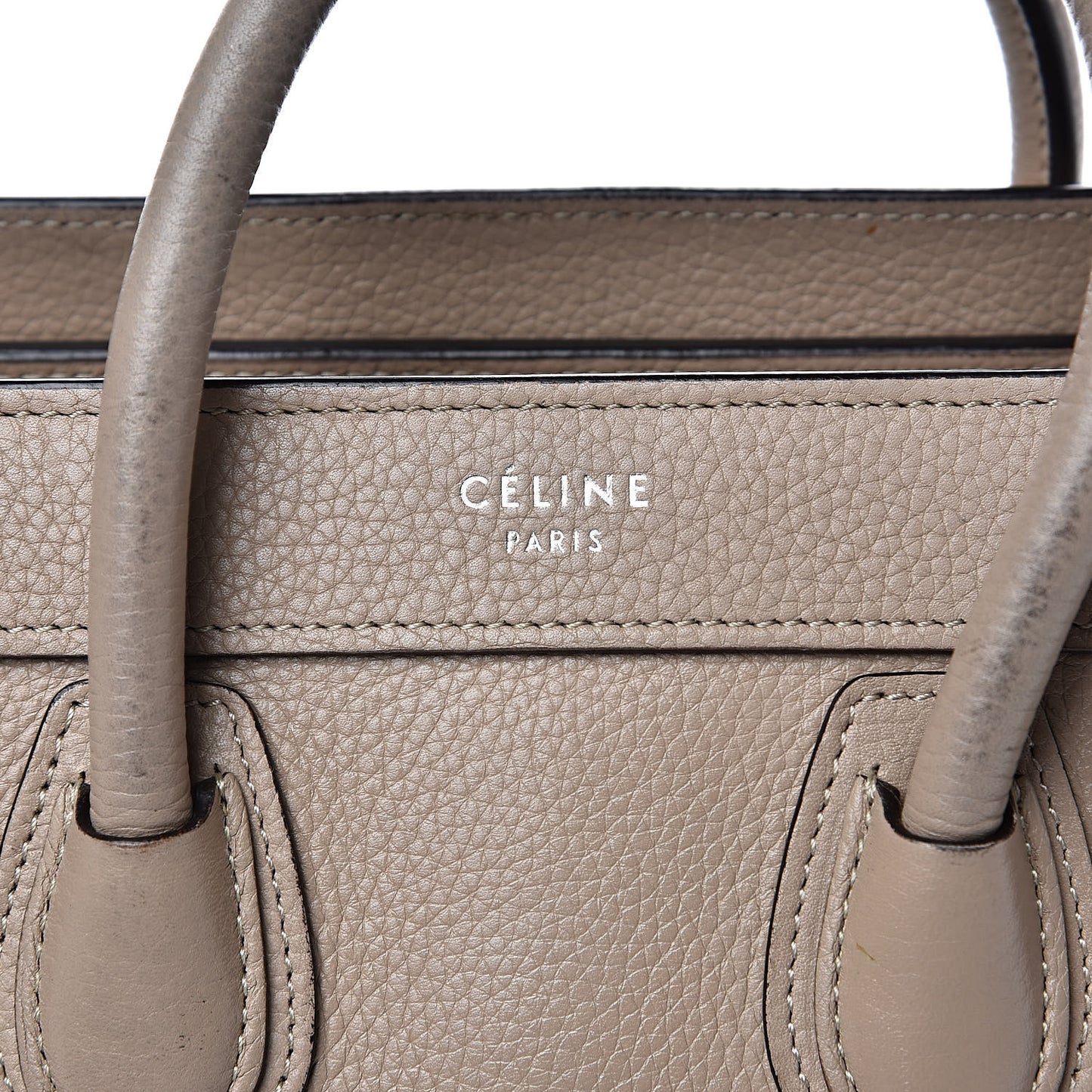 Drummed Calfskin Nano Luggage Dune