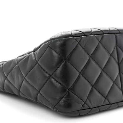 Chanel Lambskin Quilted Small Pearl Crush Hobo Black 9 of 10