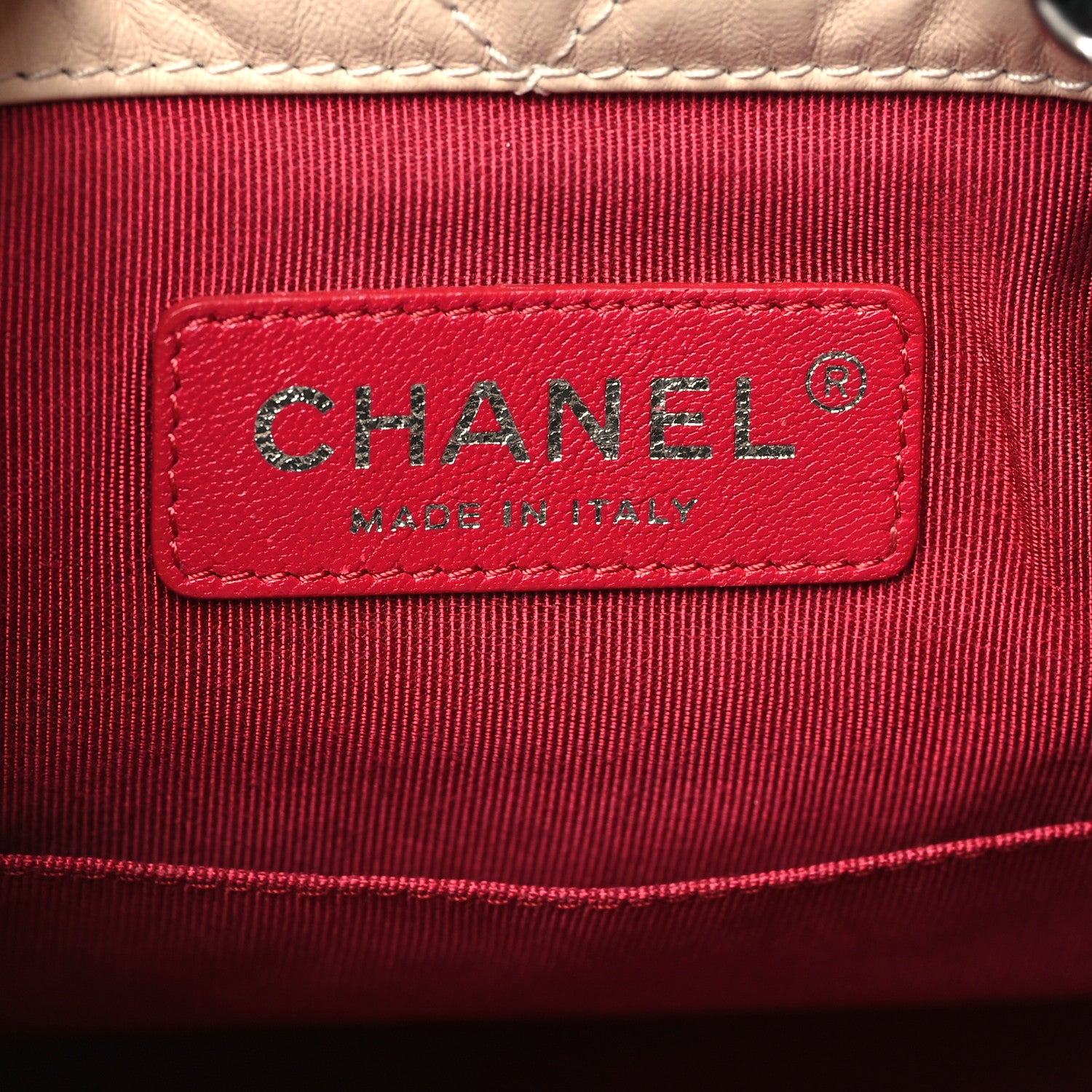 Chanel Aged Calfskin Quilted Small Gabrielle Backpack Beige Black 6 of 11