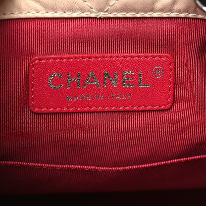 Chanel Aged Calfskin Quilted Small Gabrielle Backpack Beige Black 6 of 11