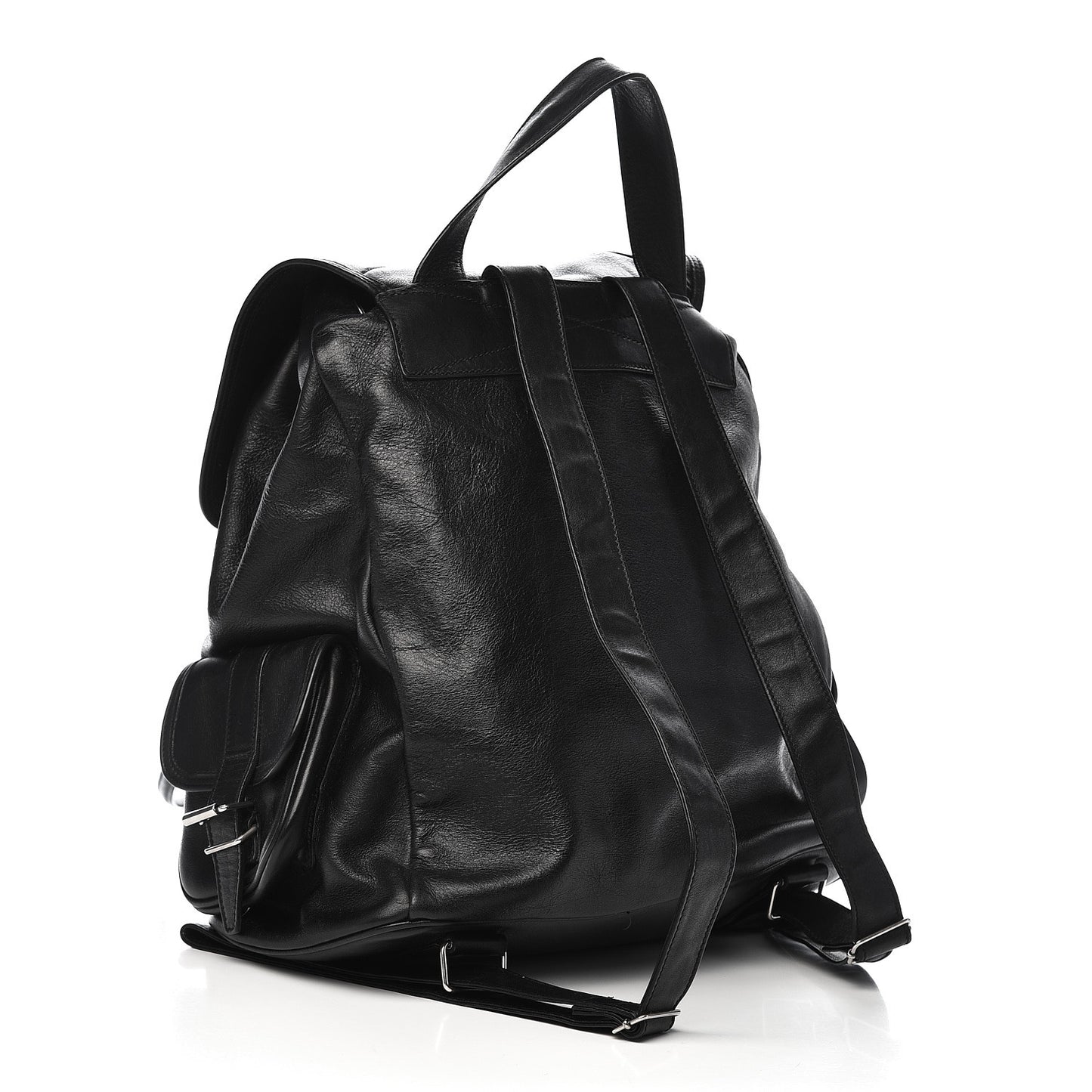 Smooth Calfskin Roc Sack Backpack Black
