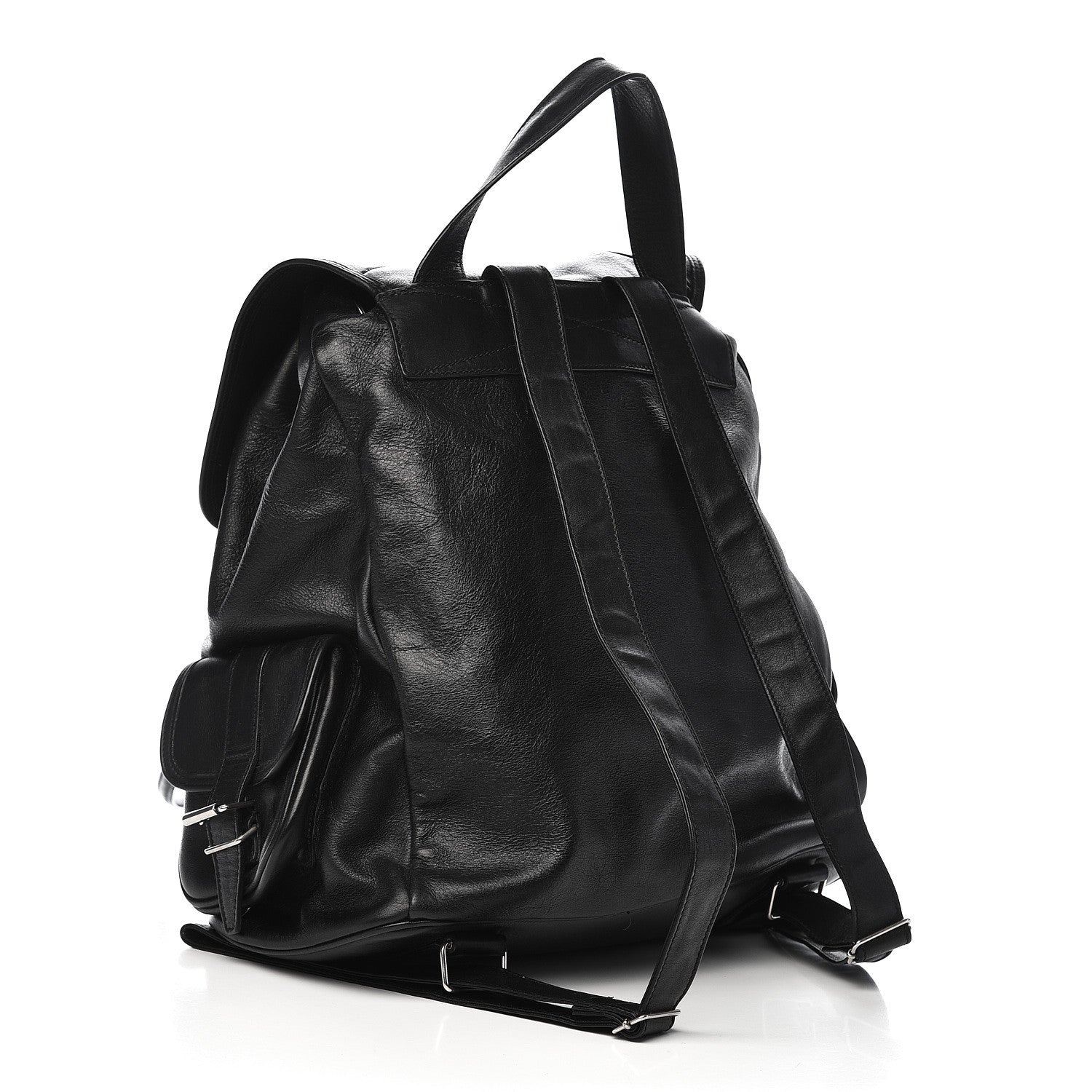 Saint Laurent Smooth Calfskin Roc Sack Backpack Black 3 of 15