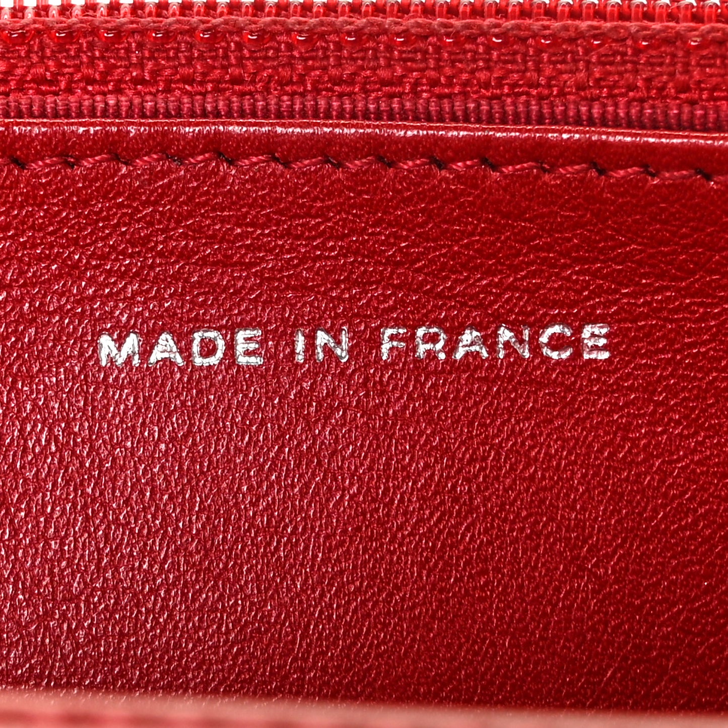 Patent Quilted Wallet On Chain WOC Red
