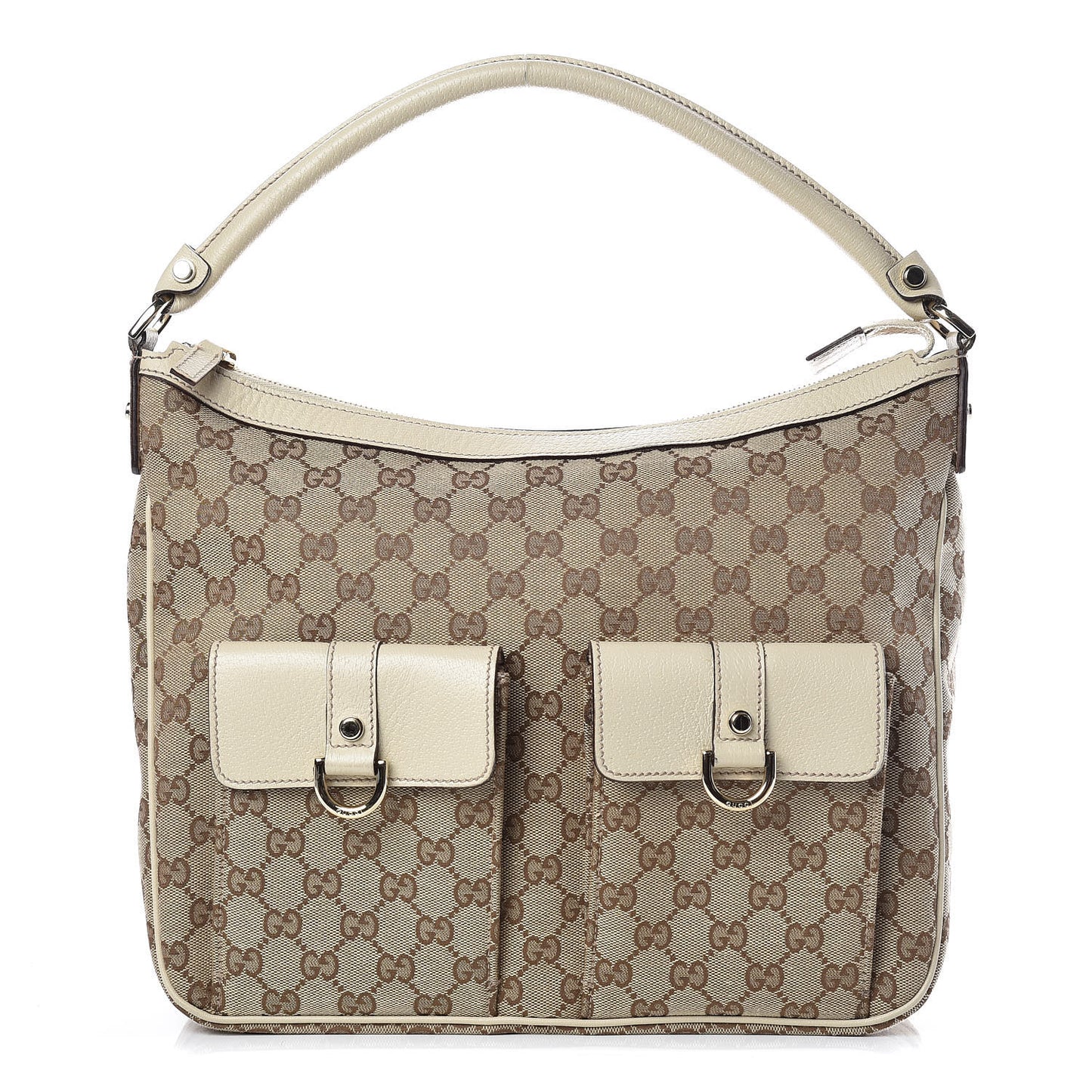 Monogram Pocket Hobo Off White