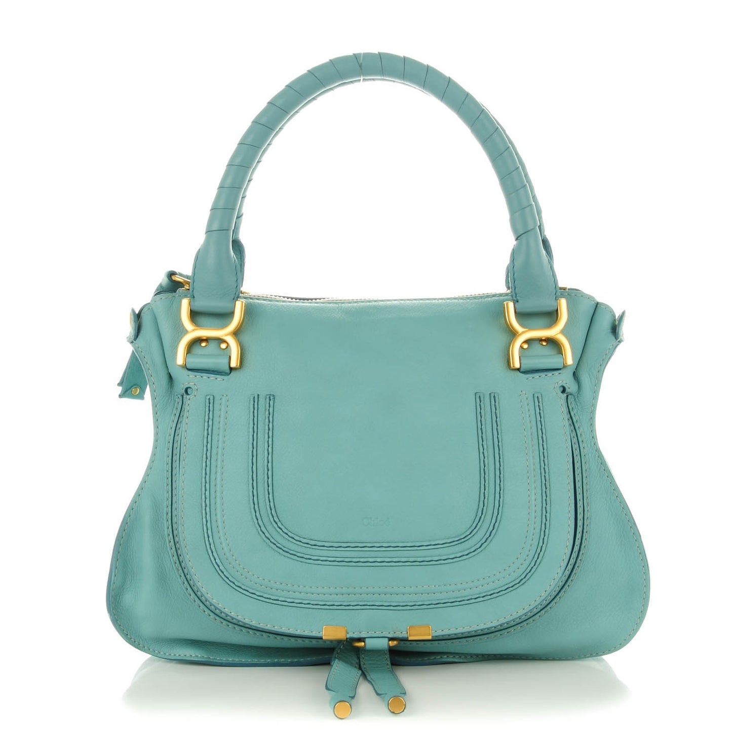 Calfskin Medium Marcie Satchel Mint Tea