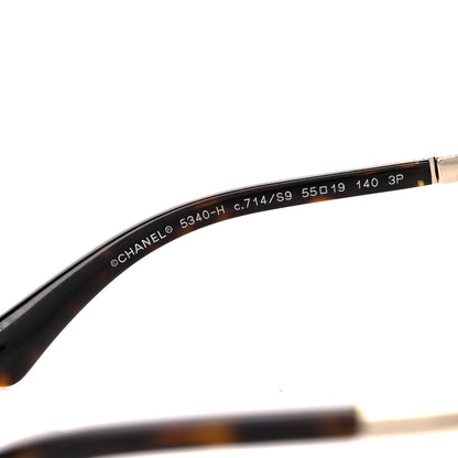 Chanel Acetate Pearl Polarized Cat Eye Sunglasses 5340-H Tortoise 5 of 8